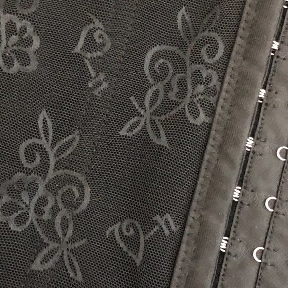 Lola Bird Floral Lace Corset Bustier - Semi Sheer Witchy Goth Steampunk - Picture 4 of 7